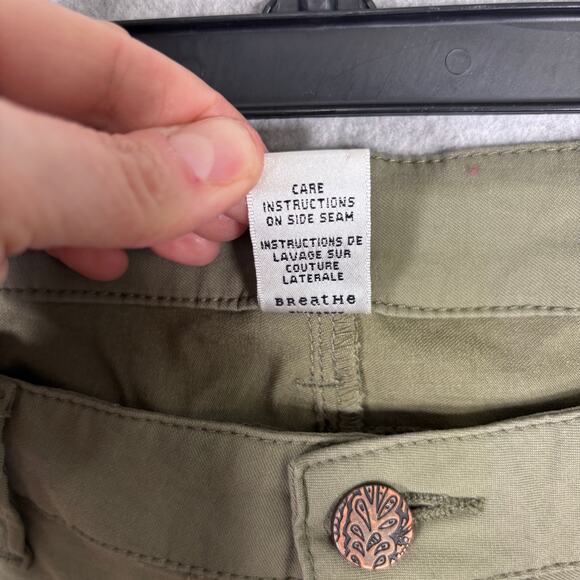 PrAna Pants 8 Green Nylon Stretch Low Rise Hiking Climbing Utility GORP Olive - Picture 5 of 13